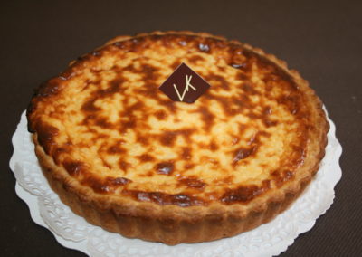 Tarte au riz : pâte levée, riz au lait à la vanille bourbon de Madagascar (2.50€/pers)