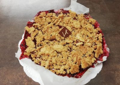 Tarte crumble framboise